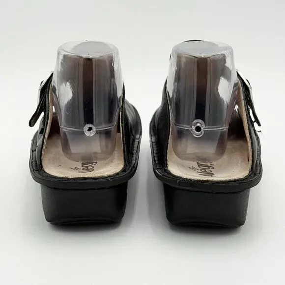 Alegria Classic Black Leather Slip-On Rocker Sole Clogs - Unisex EU 41 / Women’s - Picture 5 of 16